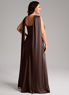 Azazie Kinsley Bridesmaid Dresses Ganache Mermaid Side Slit Stretch Satin Dress image8