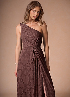 Hermosa Mocha Coco One Shoulder Maxi Dress image6