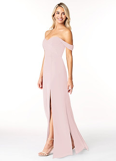 Azazie Joretta Bridesmaid Dresses Blushing Pink A-Line Sweetheart Neckline Chiffon Convertible Dress image4