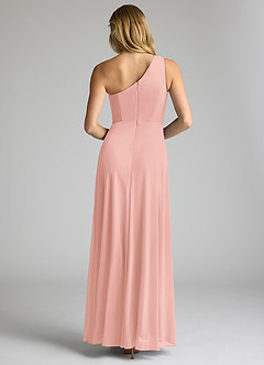 Azazie Brooke Bridesmaid Dresses Rosette A-Line One Shoulder Mesh Dress image5