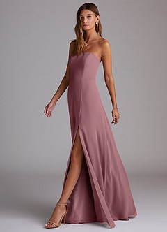 Azazie Wren Brautjungfernkleider Wandelbar A-Linie Seitliche Cut-Outs Chiffon Kleid Amethyst image6