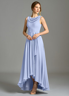 Azazie Wonderland Brautjungfernkleider A-Linie Plissee Chiffon Kleid Eis image3