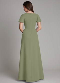 Azazie Kaya Bridesmaid Dresses Pistachio A-Line Pleated Chiffon Dress image8