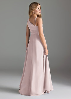 Azazie Dallas Junior A라인 주름진 쉬폰 플로어 길이 주니어 신부 들러리 드레스 image5