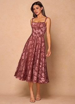 Sylvie Midi Klänning Vintage Ros image4