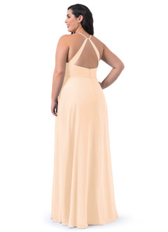 Azazie Davis Bridesmaid Dresses Pearl Pink A-Line V-Neck Chiffon Dress image16