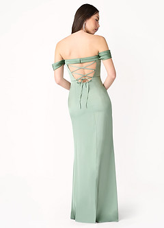 Nicole Aloe Green and Pistachio Contrast Maxi Dress image9