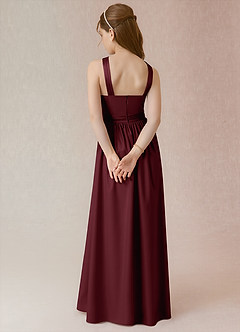 Azazie Jiya Junior Klänning av A-Line i Stretch Satin Plisserad image2