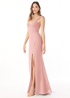 Azazie Audre Schlussverkauf Meerjungfrau-Linie Plissee Chiffon Kleid Agave image3