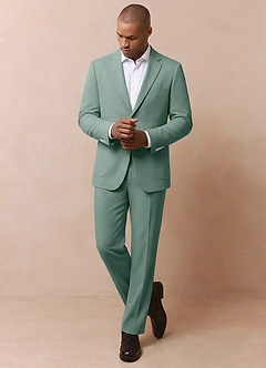 front Owen Matcha Lightweight Tailored Trousers Suit