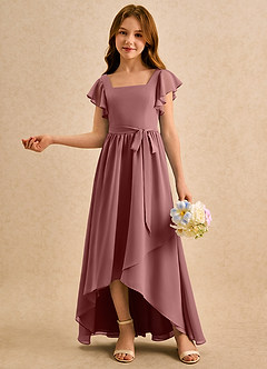 Azazie Milly Girls Formal Flower Girl Klänningar Klä A-Line i Chiffong Plisserad image4