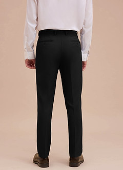 front Ethan Black Refined Weave Dress Pants