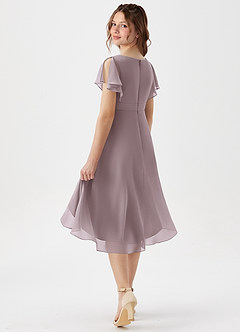 Azazie Graciela Junior Dusk A-Line Pleated Chiffon Dress image6