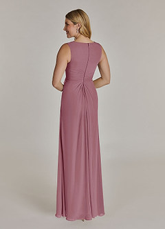 Azazie Manuella Mother of the Bride Dresses Vintage Mauve A-Line V-Neck Pleated Chiffon Dress image6
