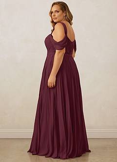 Christian Siriano Bridal for Azazie 1013 Brautjungfernkleider A-Linie Schulterfrei Chiffon Kleid Cabernetrot image15