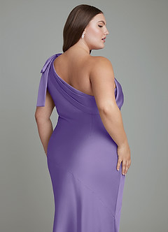 Azazie Yuanna Bridesmaid Dresses Tahiti Mermaid One Shoulder Stretch Satin Dress image14