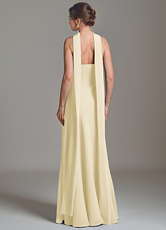 Azazie Ilana Bridesmaid Dresses Lemon Sorbet A-Line Strapless Chiffon Dress image2