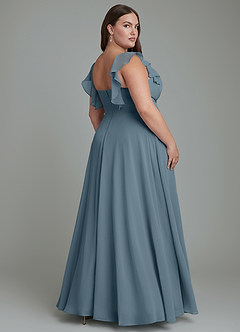 Azazie Leilani Bridesmaid Dresses Twilight A-Line Pleated Chiffon Dress image3