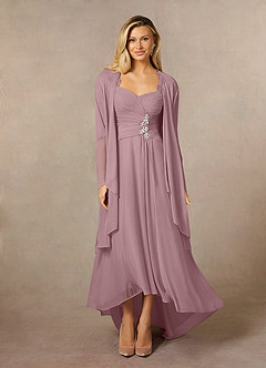 Azazie Anne Mother of the Bride Dresses Dusty Rose Sheath Sweetheart Sequins Lace Dress image1