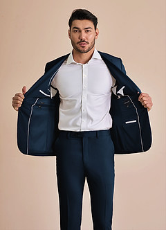 front William Navy Blue Comfort Blend Suit