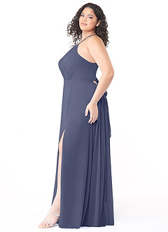 Azazie Evalleen Bridesmaid Dresses Stormy A-Line Pleated Chiffon Dress image10