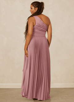 Christian Siriano Bridal for Azazie 1008 Robes de demoiselle d'honneur Robe Trapèze en Satin extensible Ue épaule Rose Poussiéreuse image10