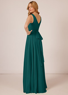 Azazie Bianca Bridesmaid Dresses A-Line Pleated Chiffon Floor-Length Dress image7