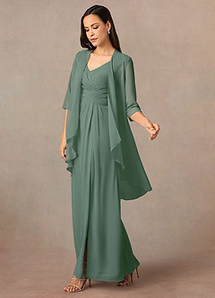 front Azazie Olivia Chiffon Wrap