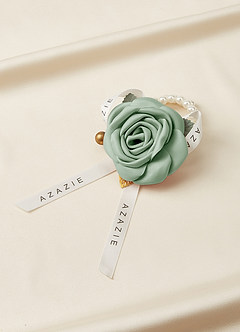 front Matching Color Matte Satin Wrist Corsage