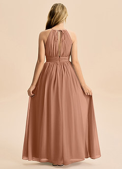 Azazie Noelle Junior Bronzer A-Line Pleated Chiffon Dress image2