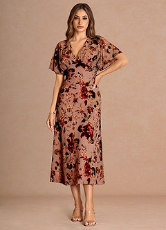 Darla Mauve Multi Midi Dress image4