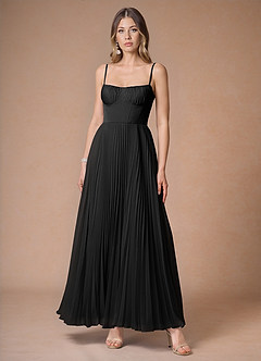 Anita Black Pleated Maxi Dress image3