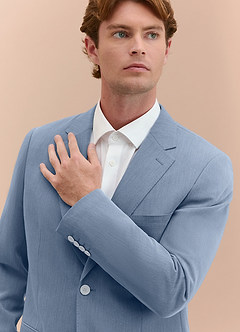 front William Azul Polvoriento Chaqueta de traje