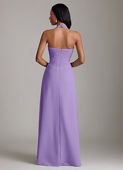 Azazie Clarisa Vestidos de damas de honor Vestido Tahití de Gasa de Línea A con Plisado image2