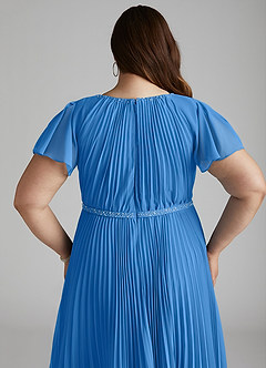 Azazie Kara Modest Bridesmaid Dresses A-Line Pleated Chiffon Floor-Length Dress image14