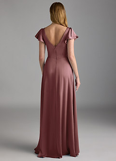 Azazie Omari Bridesmaid Dresses Vintage Mauve A-Line Stretch Satin Dress image2