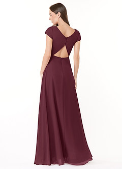 Azazie Hainsly Bridesmaid Dresses Cabernet A-Line Sweetheart Neckline Chiffon Dress image2