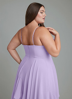 Azazie Zaina Bridesmaid Dresses Lilac A-Line Chiffon Dress image13