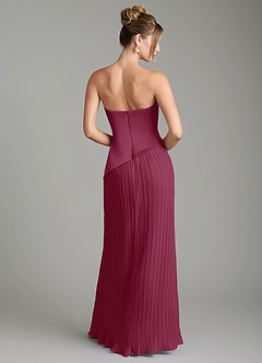 Azazie Tierney Bridesmaid Dresses Mulberry A-Line Strapless Chiffon Convertible Dress image13