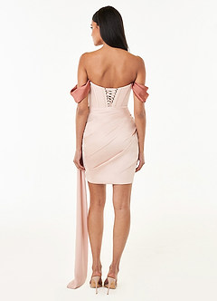 Imani Blush Pink and Copper Corset Two-Piece Dress image5