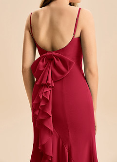 Azazie Lioren Junior 인어 절하다 쉬폰 플로어 길이 주니어 신부 들러리 드레스 image6