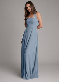 Azazie Irina Vestidos de damas de honor Vestido de Crepúsculo de Gasa de Línea A con Plisado image7