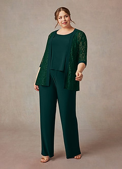 Azazie Mamrie Mother of the Bride Dresses Dark Green Pine Jumpsuit/Pantsuit Lace Dress image11