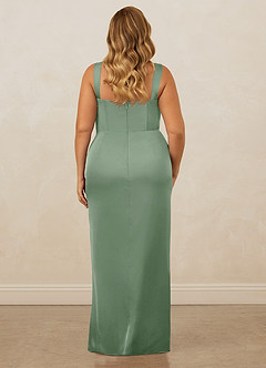 Christian Siriano Bridal for Azazie 1017 Bridesmaid Dresses Matcha Sheath Sweetheart Neckline Stretch Satin Dress image11