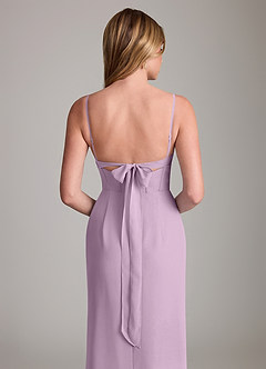 Azazie Mai Bridesmaid Dresses Wisteria Sheath Pleated Chiffon Dress image6