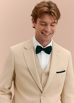 front Adjustable Stretch Satin Bow Tie