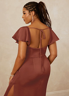 Christian Siriano Bridal for Azazie 1005 Bridesmaid Dresses Auburn Sheath Sweetheart Neckline Stretch Satin Dress image10