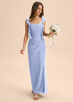 Azazie Jessamine Junior Ice Mermaid Sweetheart Neckline Chiffon Dress image3