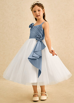 Azazie Tulla Flower Girl Klänningar Klä Balklänning i Tyll Plisserad image4