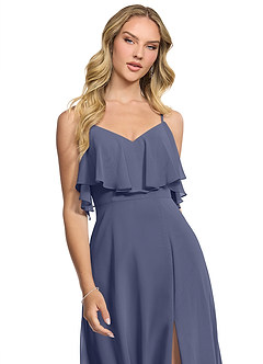 Azazie Jean Bridesmaid Dresses Stormy A-Line Chiffon Convertible Dress image4